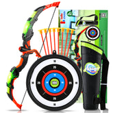 YCFUN 2 Pack Bow and Arrow Toy Set for Kids Boys Girs with Target&Quiver, Archery Targets Outdoor Toys for Toddlers 3+